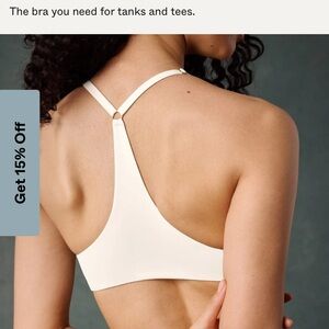 Elegant Cream Racerback Bra